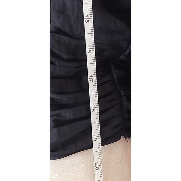 FREE PEOPLE (L)RUCHED, BUTTON FRONT, LONG BELL SLEEVES, NECK-TIE BLOUSE - Picture 11 of 13